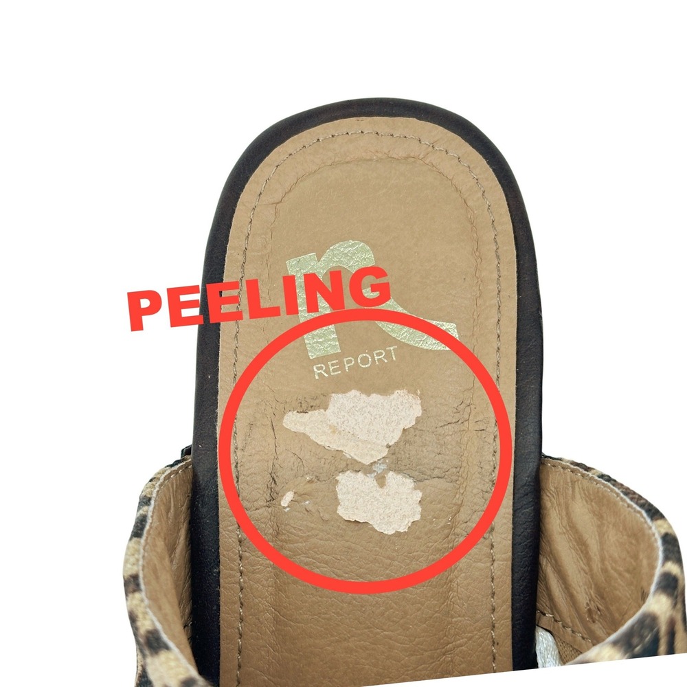 Reports Block Heeled Studded Theresa‎ Clogs Size 11 Animal Print Canvas Platform - Picture 3 of 10